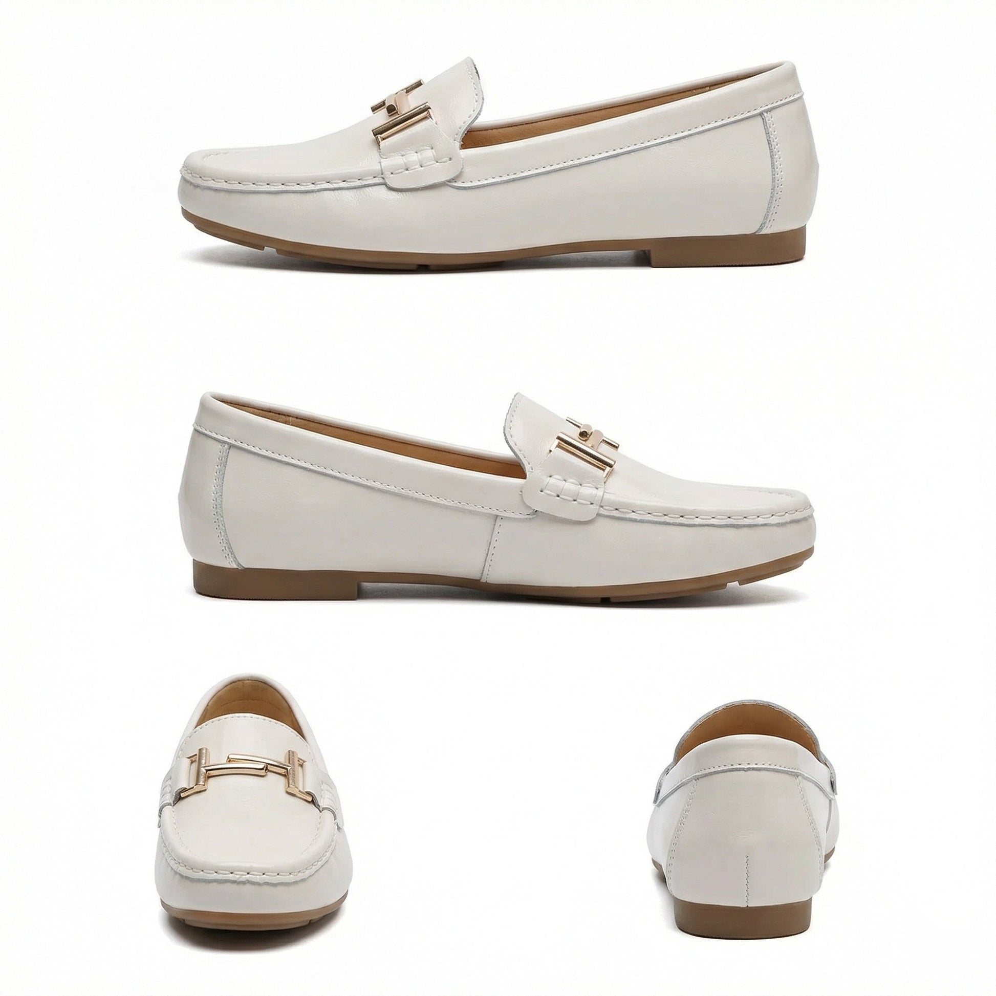 Elegante Leder Arbeitsflats Frauen Schuhe - BerlinGlamour