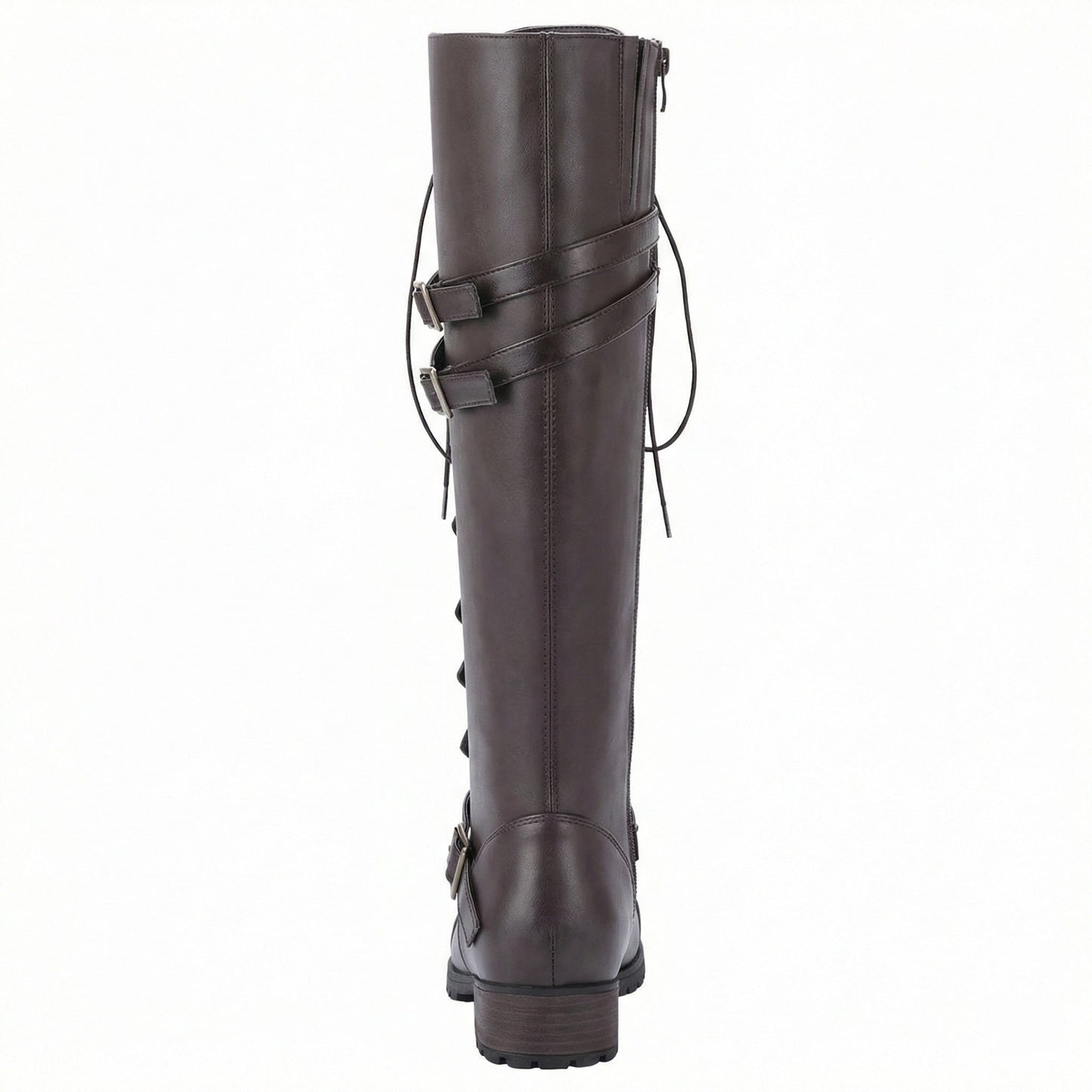 Damen Schnürstiefel Steampunk Stil Vintage Leder