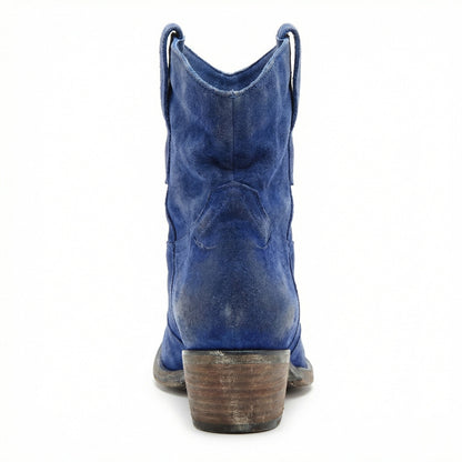 Western Stiefel Damen Kurz Wildleder Knöchelstiefel