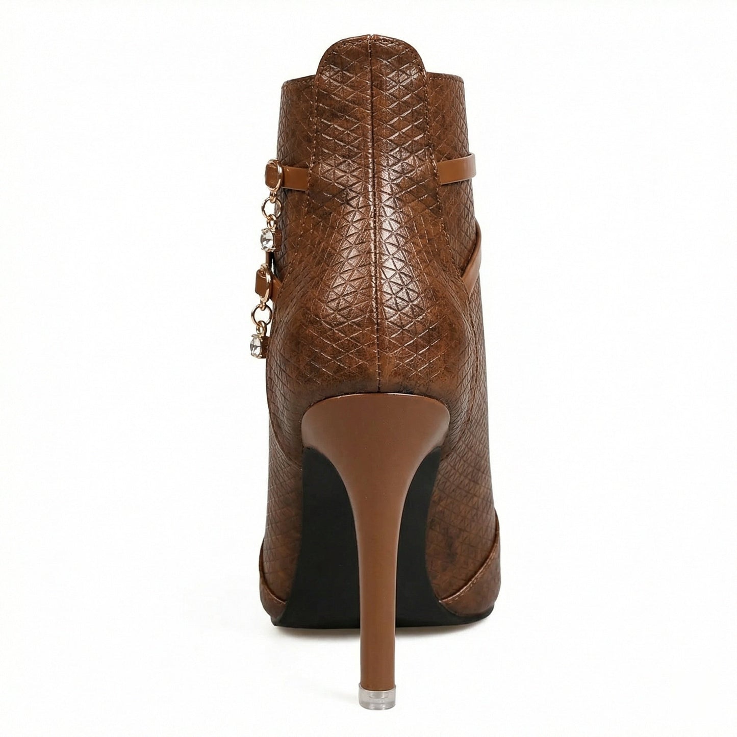 Damen Stiefeletten Spitze Modisch Schwarz - BerlinGlamour