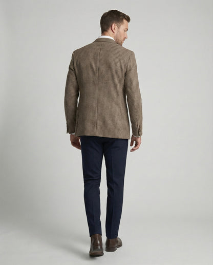 Herren Blazer Kariert Slim Fit Modern