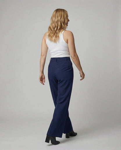 Damen Hose Weite Bequem Hochtailliert Komfort