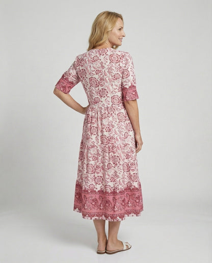 Damen Maxikleid Blumenmuster Sommerkleid Lang