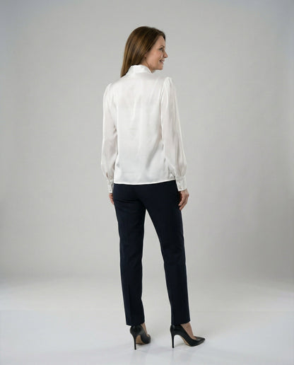 Damen Bluse Rüschendetails Elegante Bluse