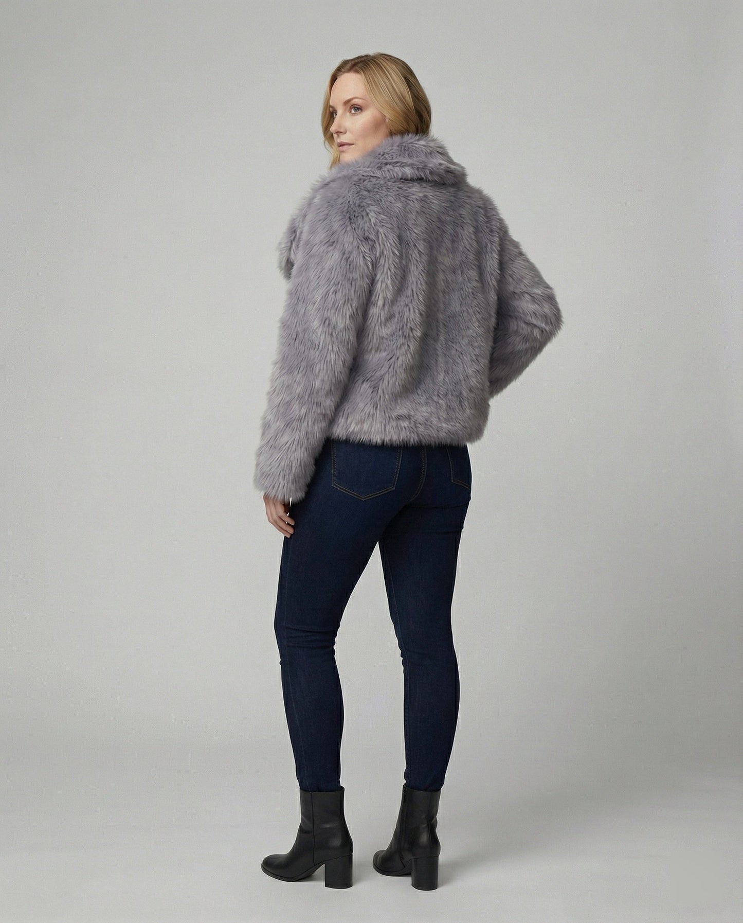 Fuchsfelljacke Streetstyle Luxus Mantel Damen