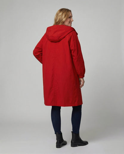 Lange Damenjacke mit Kapuze Stilvoll Modern