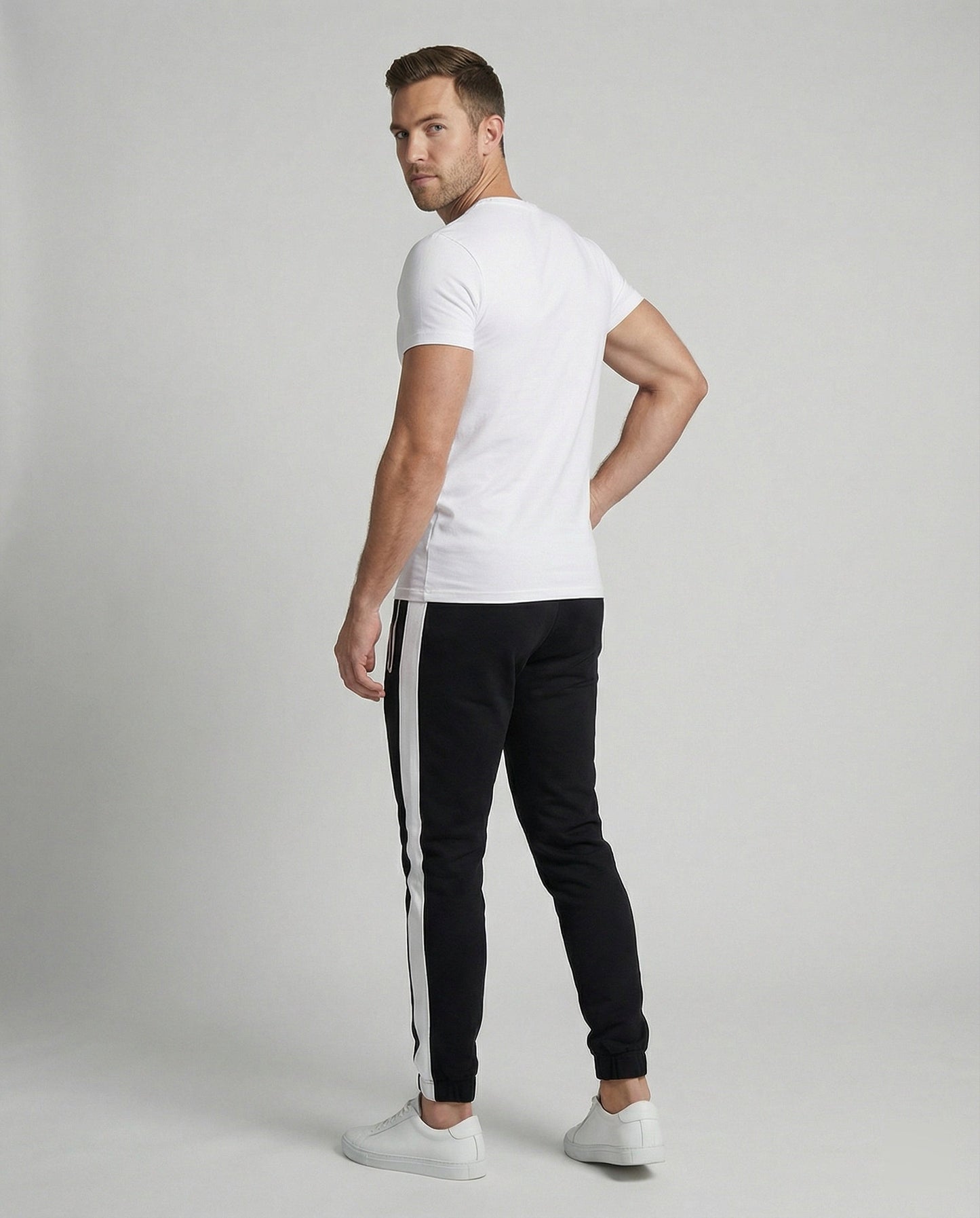 Herren Jogginghose Sportlich Bequem mit Seitentaschen