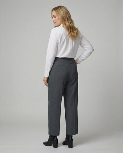 Damen Anzughose High Waist Elegant Faltenrock Hose