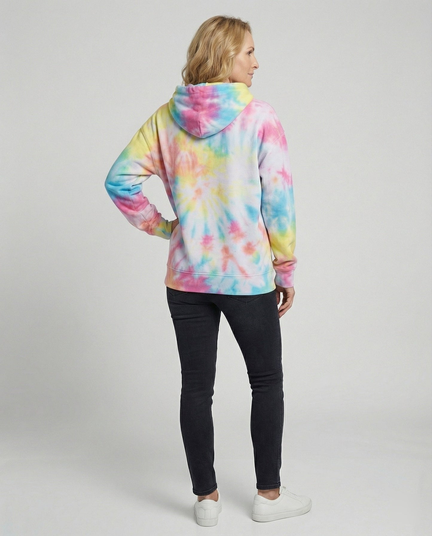 Damen Hoodie Batik Design Farbenfroh