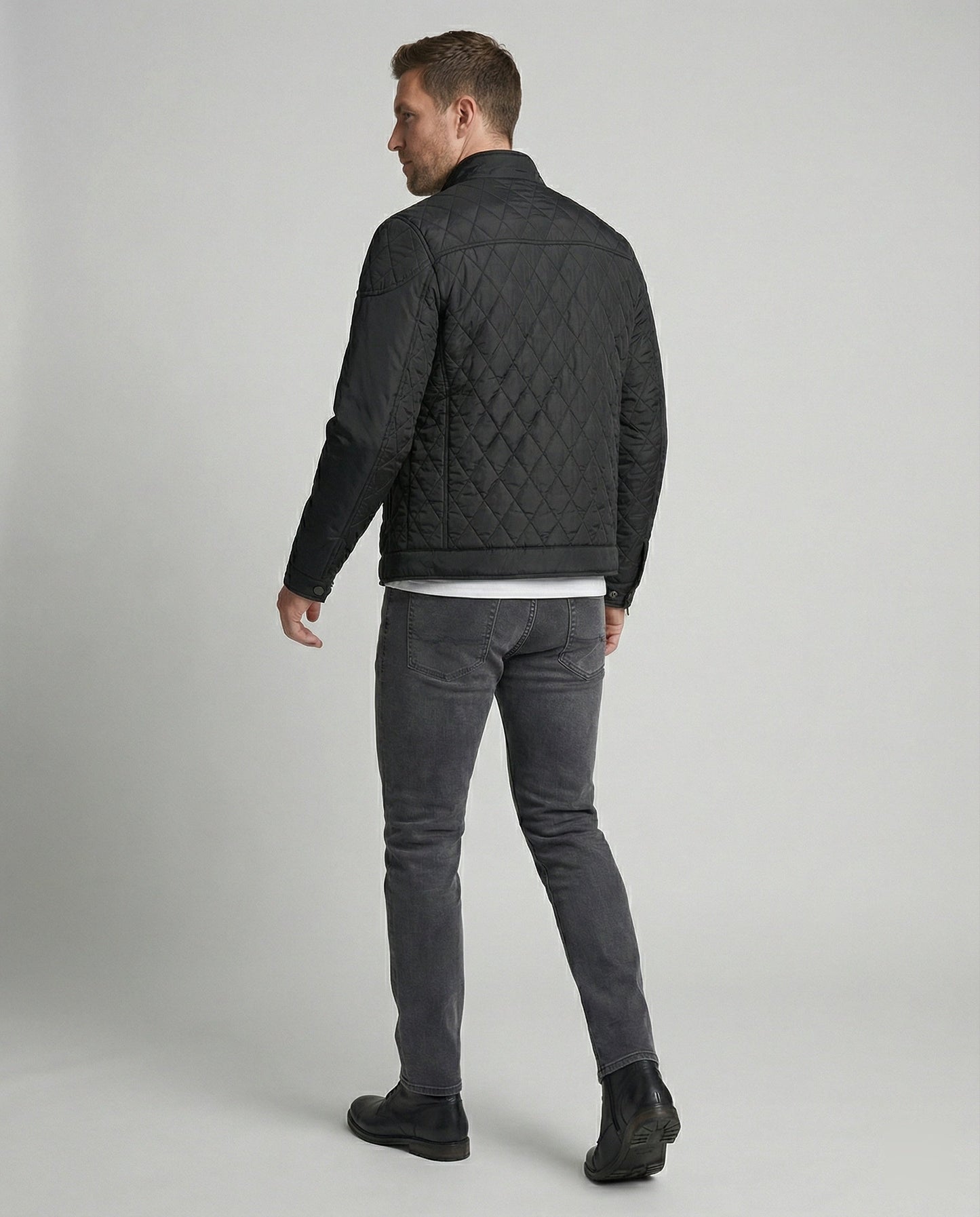 Moderner Karo Parka Jacke Herren
