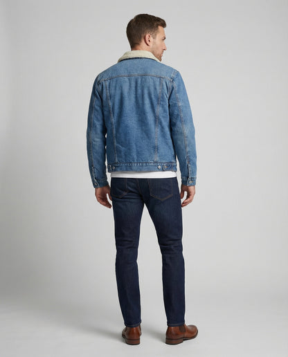 Warme Denim Jacke Herren Winter
