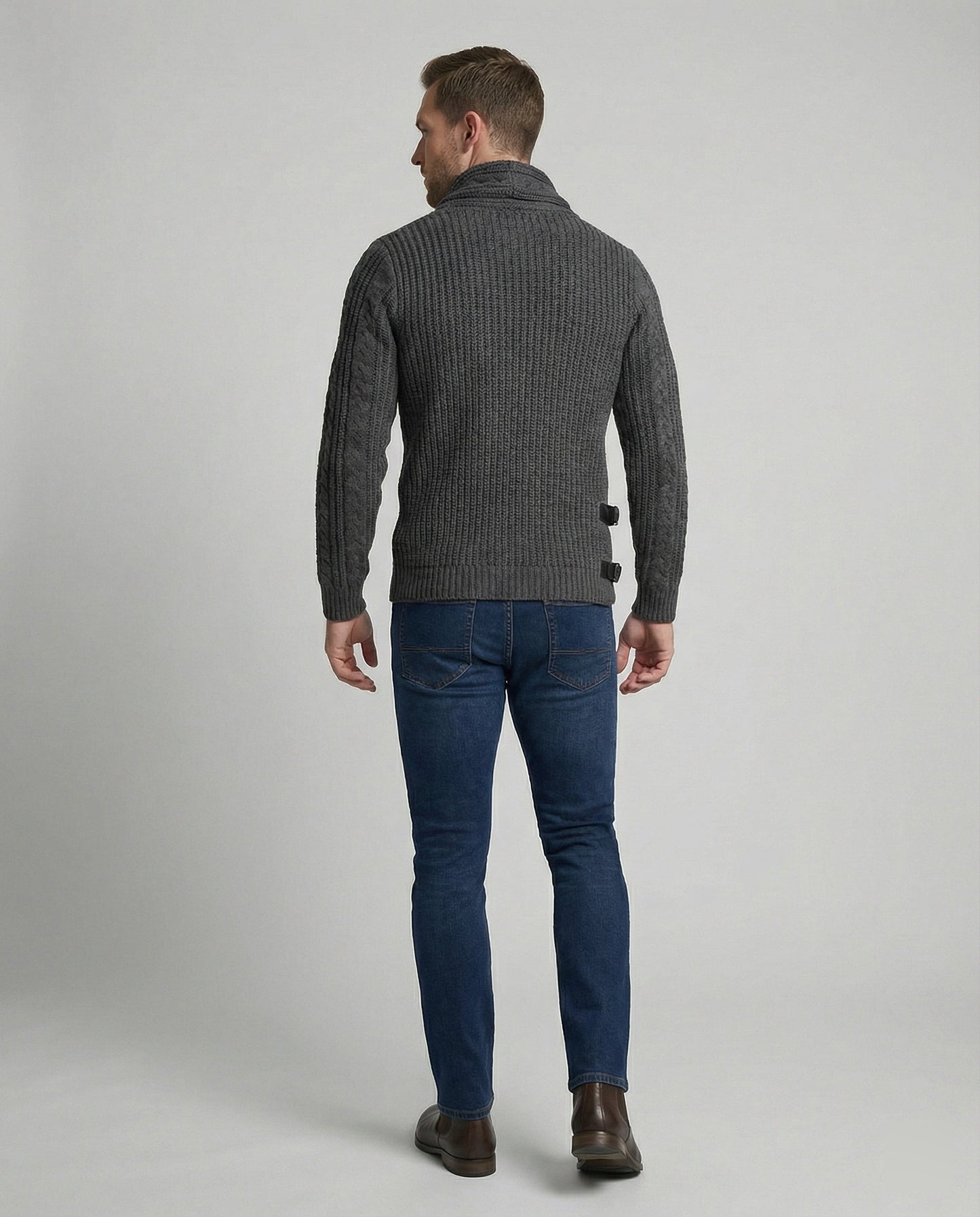 Asymmetrischer Strickpullover Herren Modern Trendy