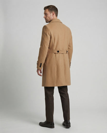 Herren Wollmantel Klassisch Warm Winter