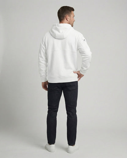 Herren Hoodie Modern Halbzip Stylisch Schwarz