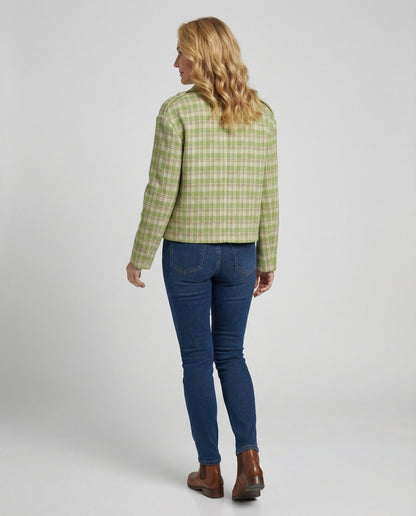 Kurzjacke Damen Karo Vintage Style