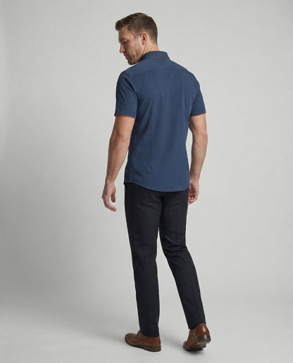 Herren Kurzarmhemd Slim Fit Modern
