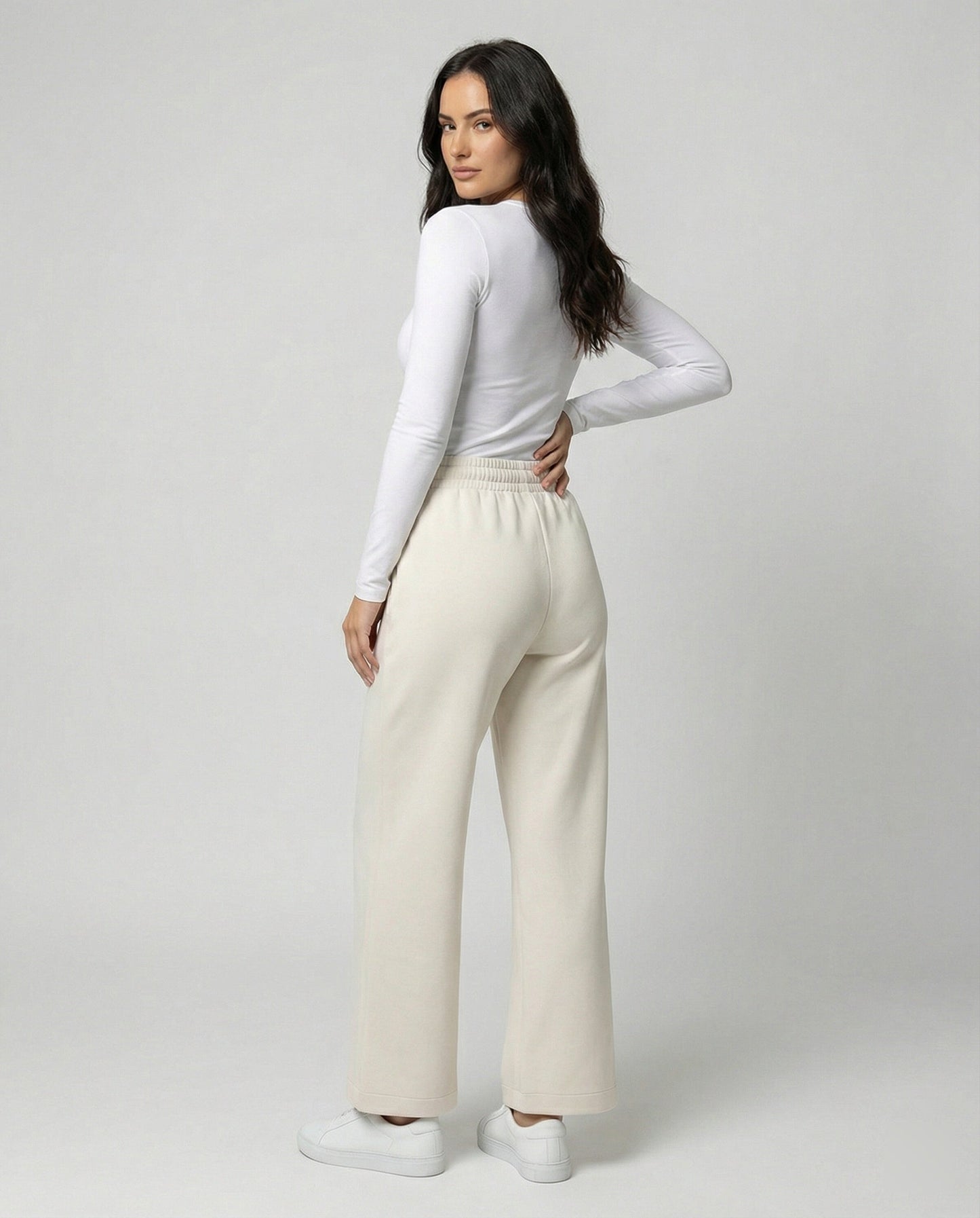 Weite Damen Stoffhose Bequem Elastisch Komfort