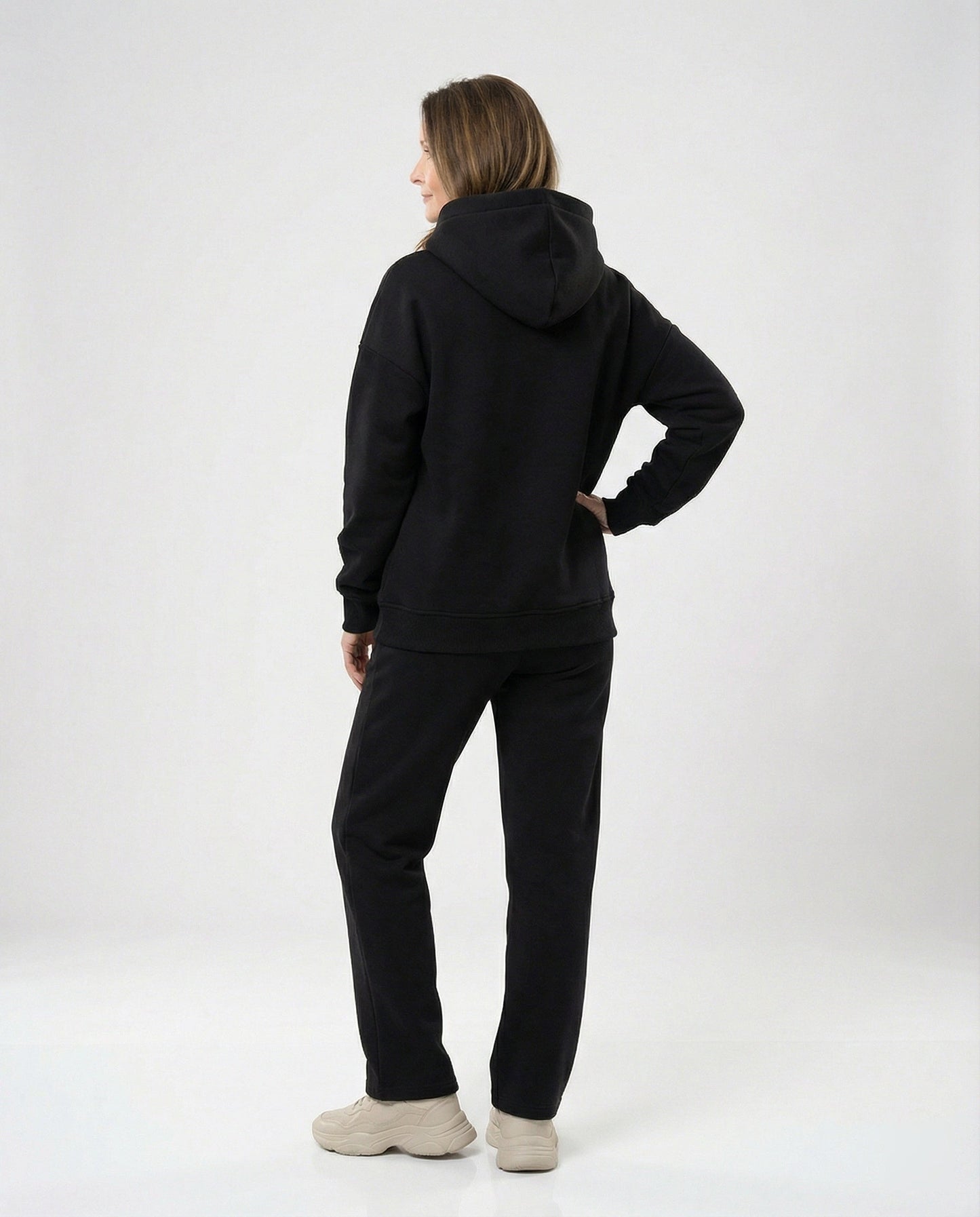 Damen Sweatanzug Hochkragen Sportlich Bequem