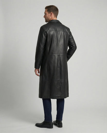 Herren Mantel Klassisch Langer Schnitt Winter