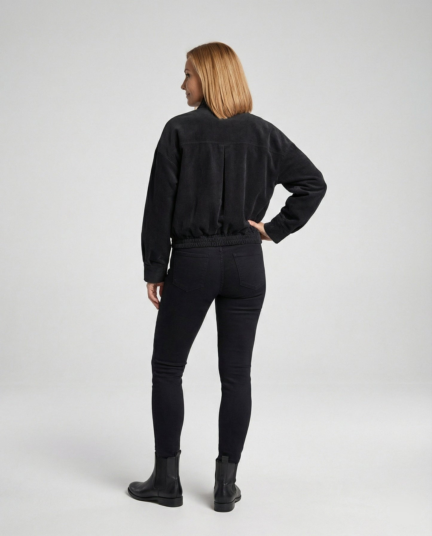 Damen Cordjacke Stehkragen Warm Modern - BerlinGlamour