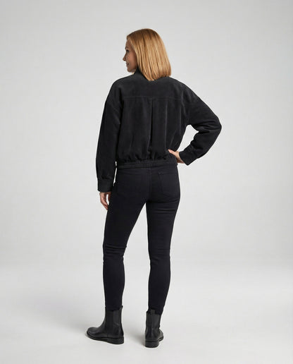 Damen Cordjacke Stehkragen Warm Modern - BerlinGlamour