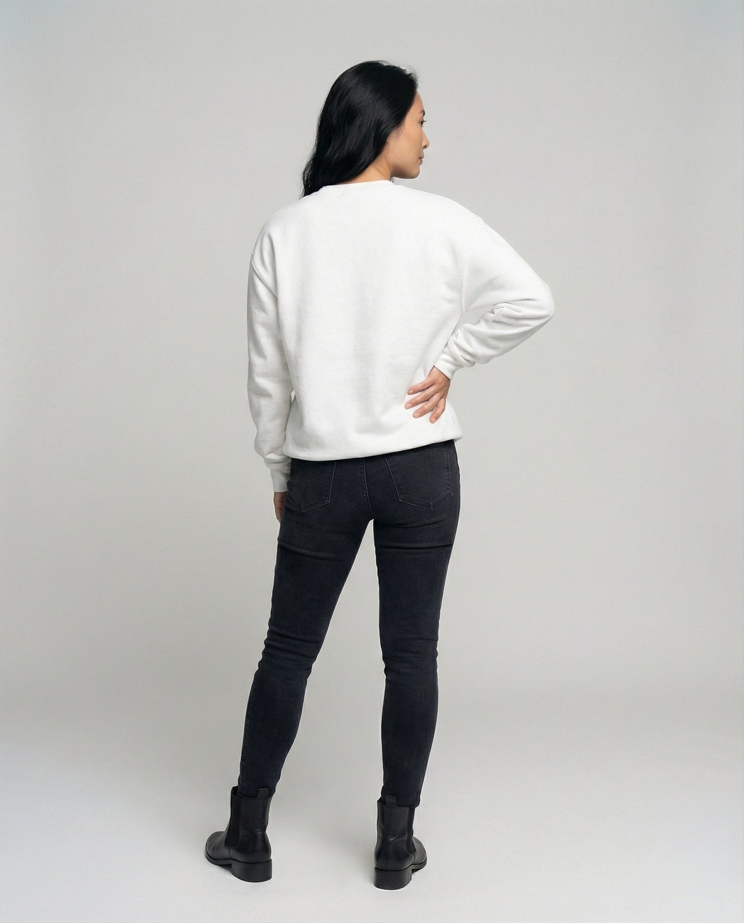 Unisex Pullover Rundhals Ausschnitt Modern Groß