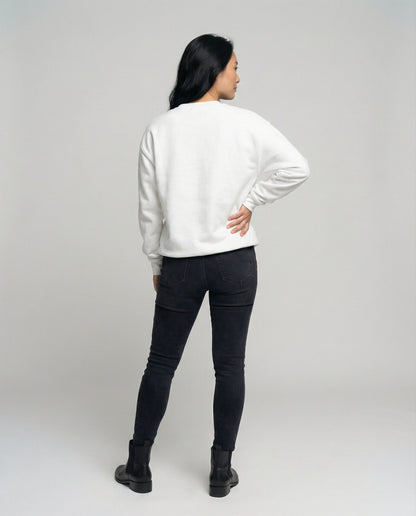 Unisex Pullover Rundhals Ausschnitt Modern Groß