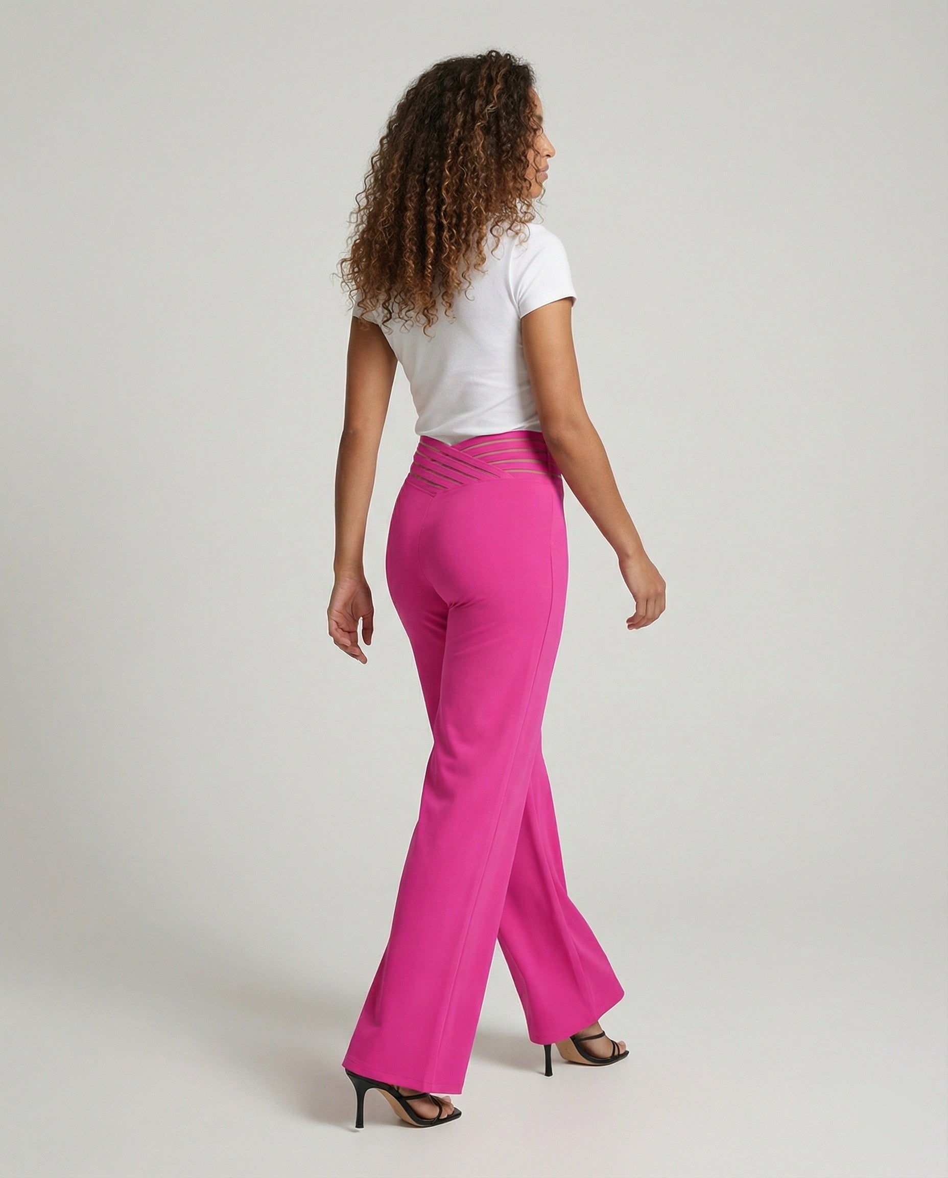Damen Palazzo-Hose Weit Bequem Mit Cut-Outs Trendy - BerlinGlamour