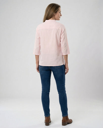 Elegante Damen Bluse Stehkragen Modern - BerlinGlamour