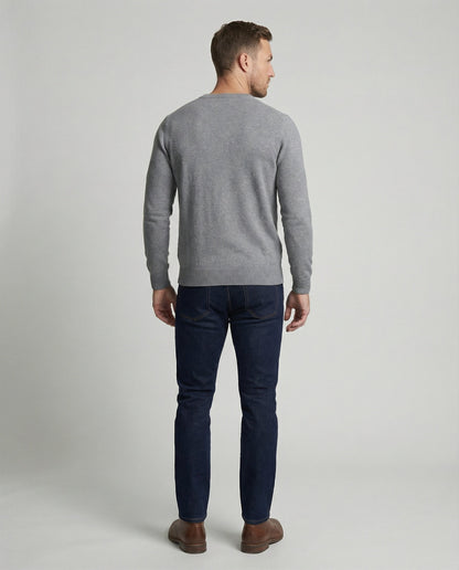 Feinstrick Pullover V-Ausschnitt Herren