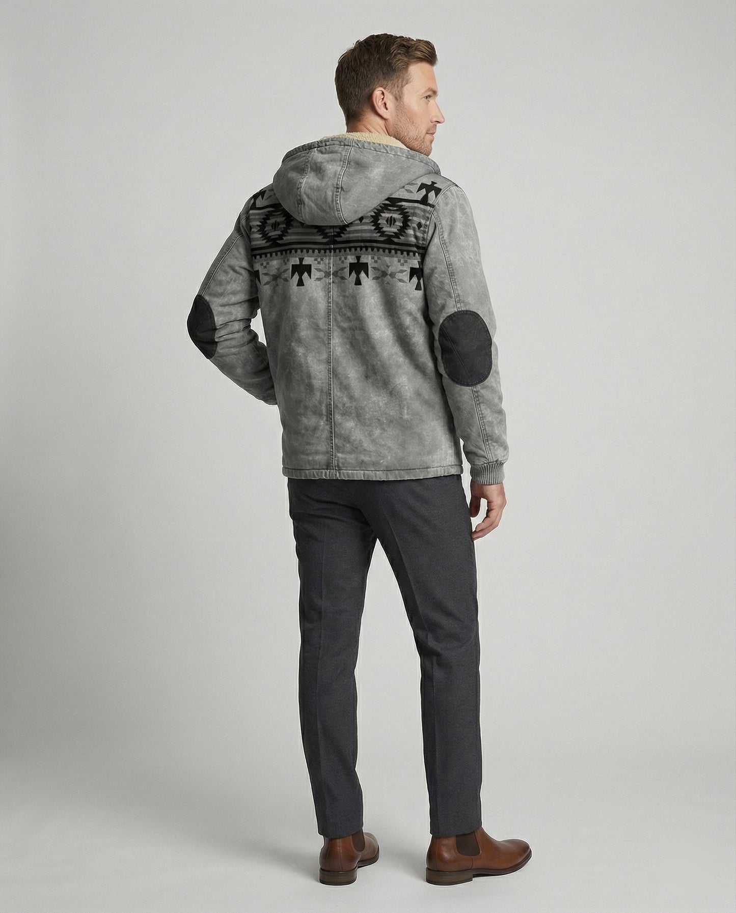 Herren Kapuzenjacke Tribal Print Sportlich
