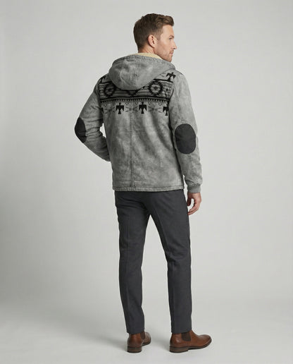 Herren Kapuzenjacke Tribal Print Sportlich
