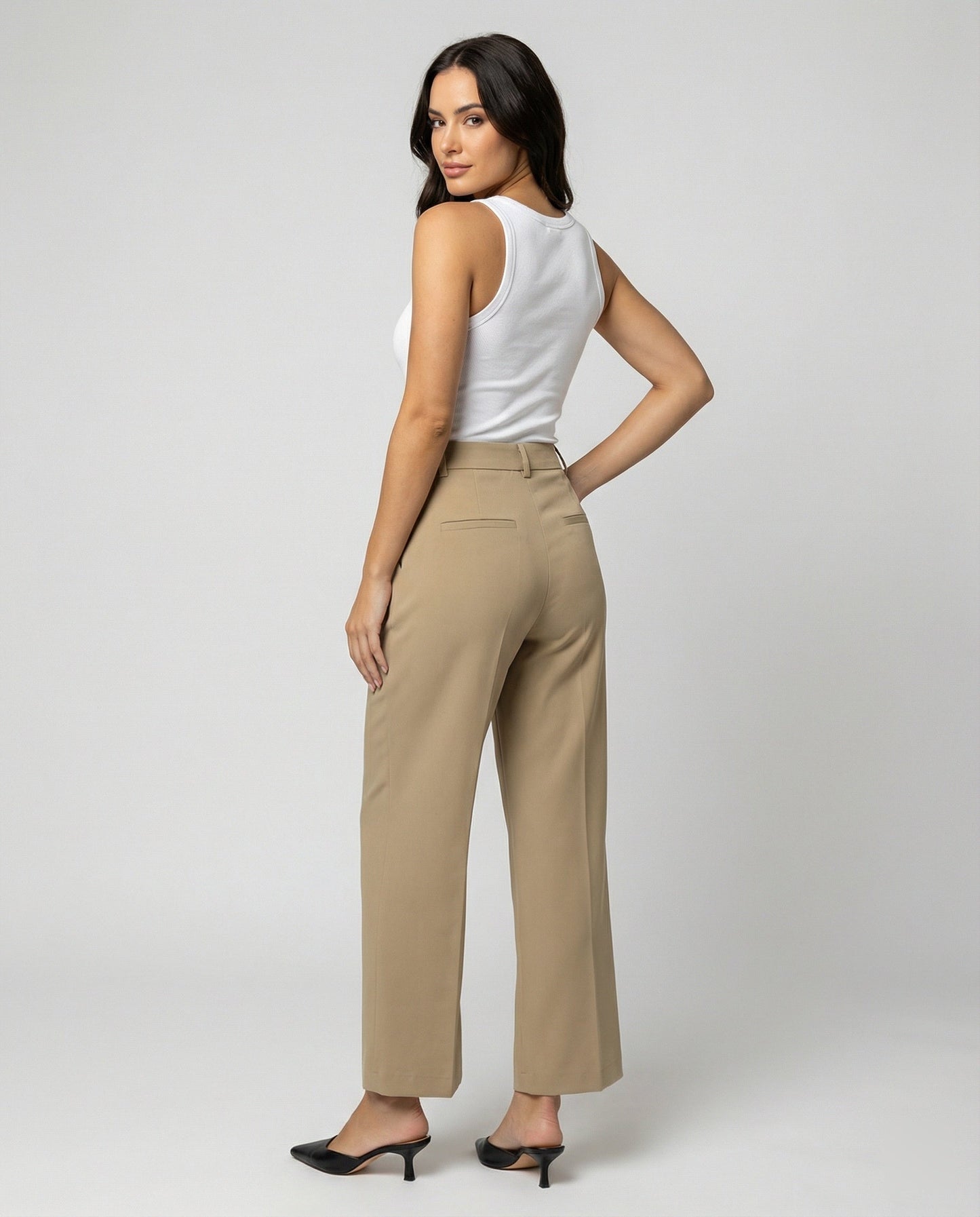 Damenhose Weite Bein Modern Komfortabel