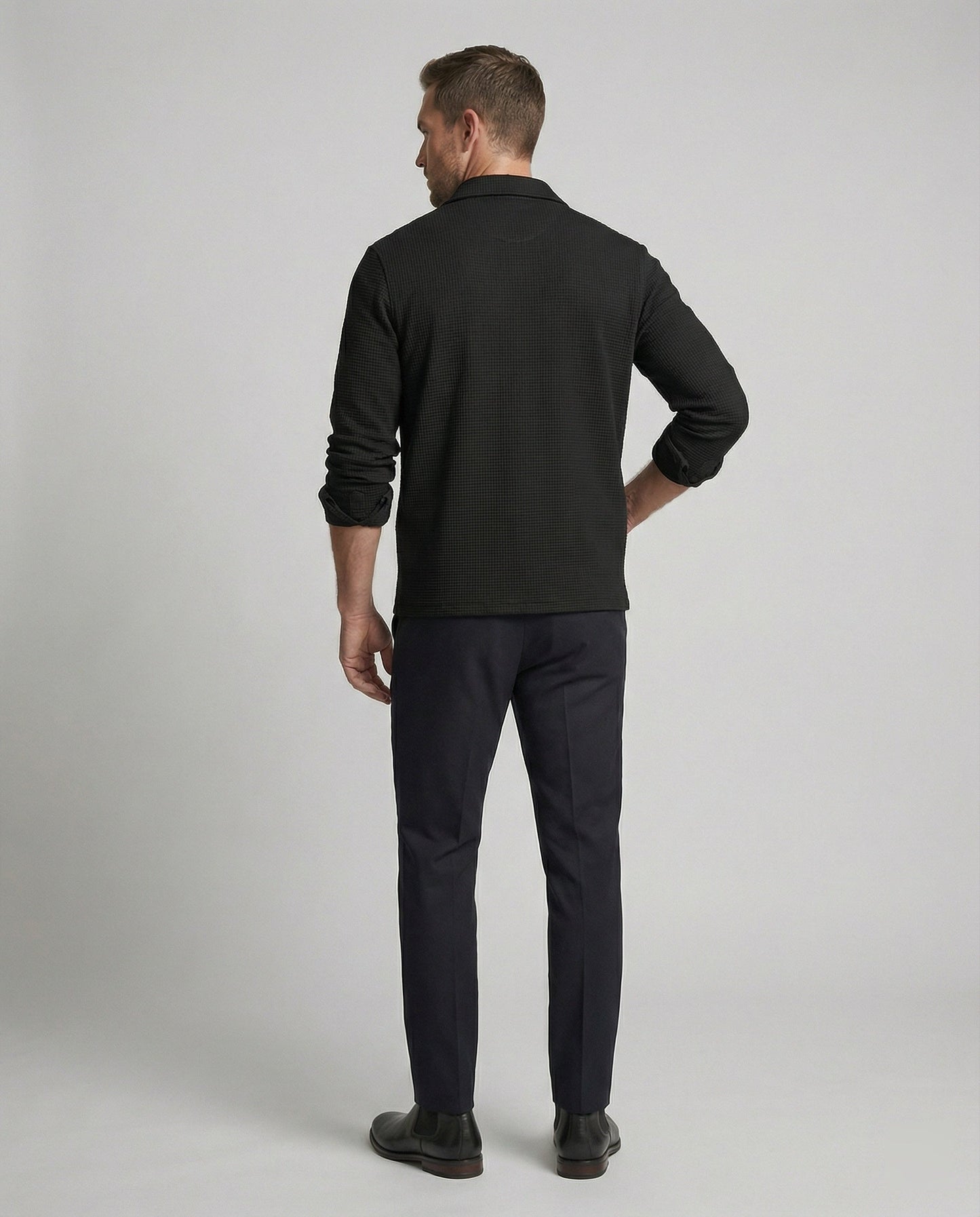 Herren Langarmshirt Elegantes Design Hochwertig Reißverschluss