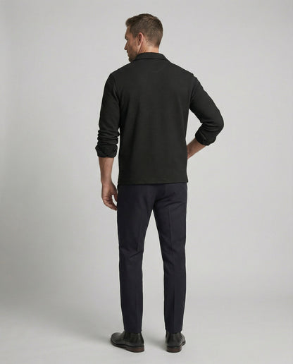 Herren Langarmshirt Elegantes Design Hochwertig Reißverschluss