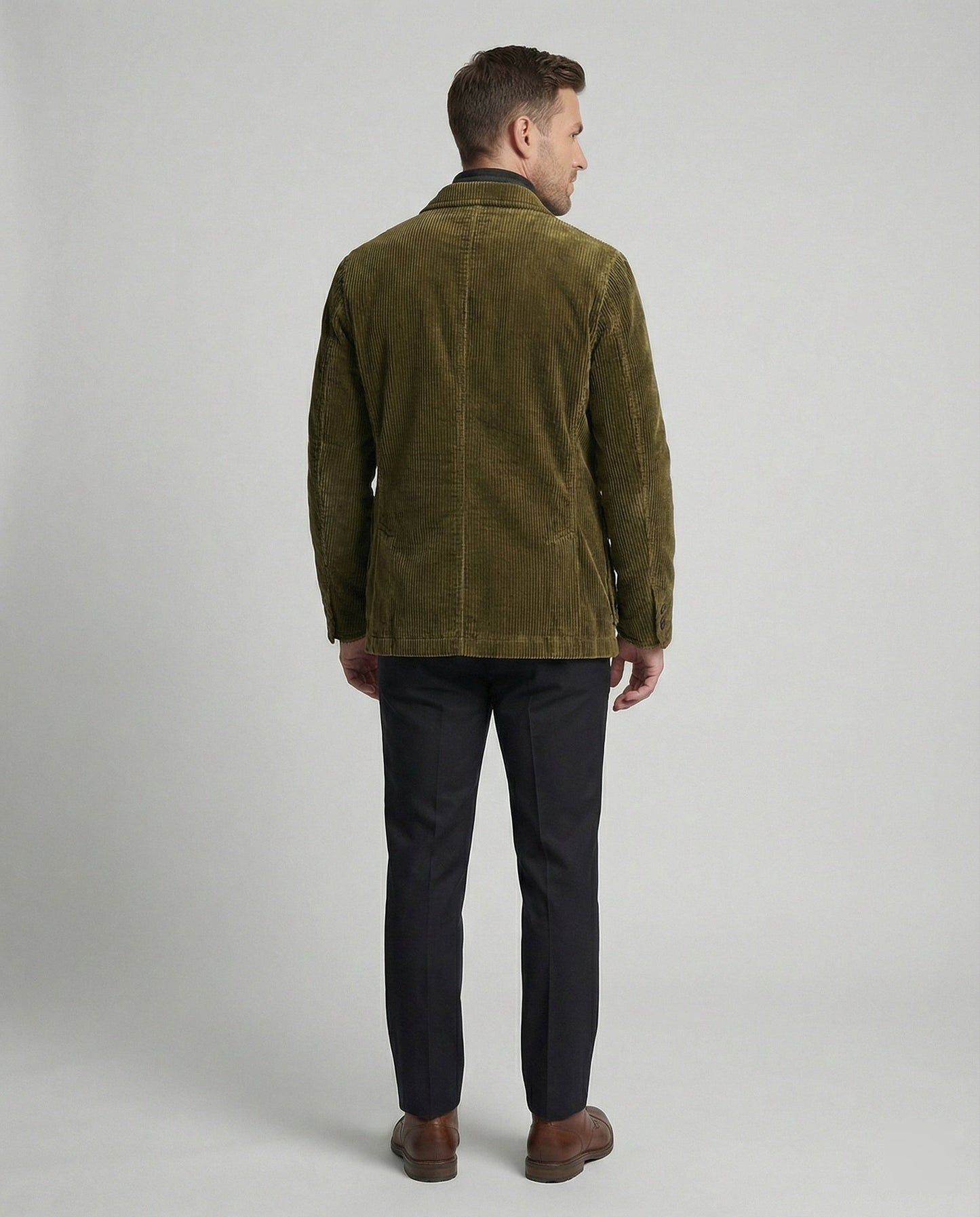 Herren Cordjacke Modern mit Viel Taschen und Reißverschluss