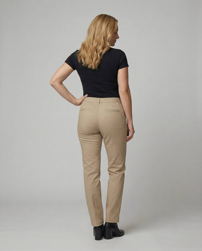 Damen Businesshose Hochtailliert Elegant Schwarz
