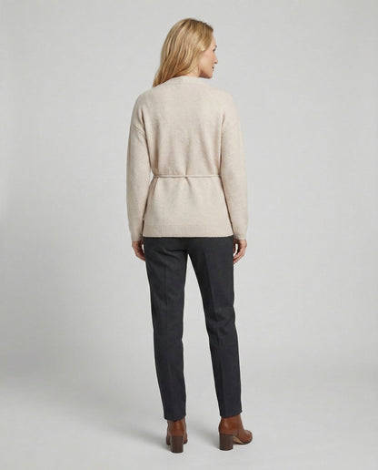 Damen Strickjacke Mit Gürtel Übergröße