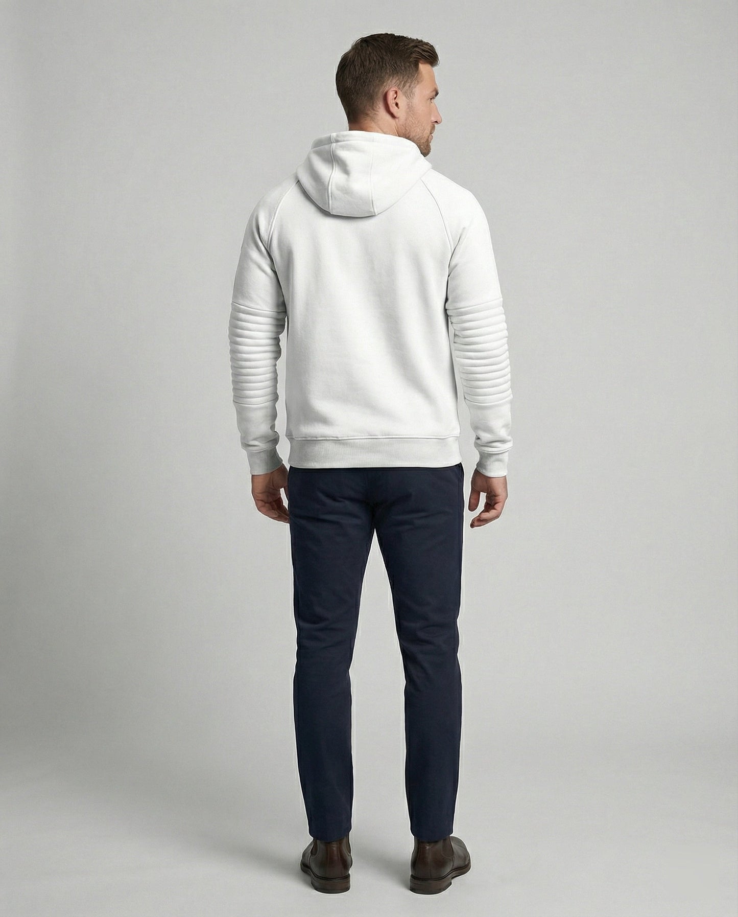 Herren Hoodie Sportlich Mit Reißverschluss Taschen