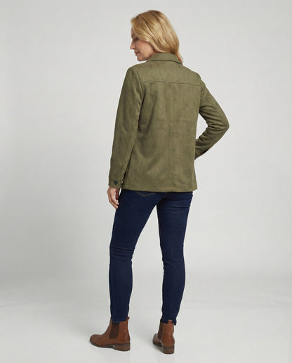 Velourslederjacke Damen Lederjacke Modern