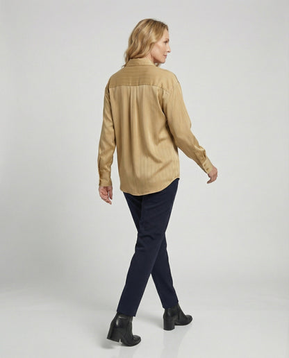 Damen Bluse Streifenmuster Elegant Damenoberteil