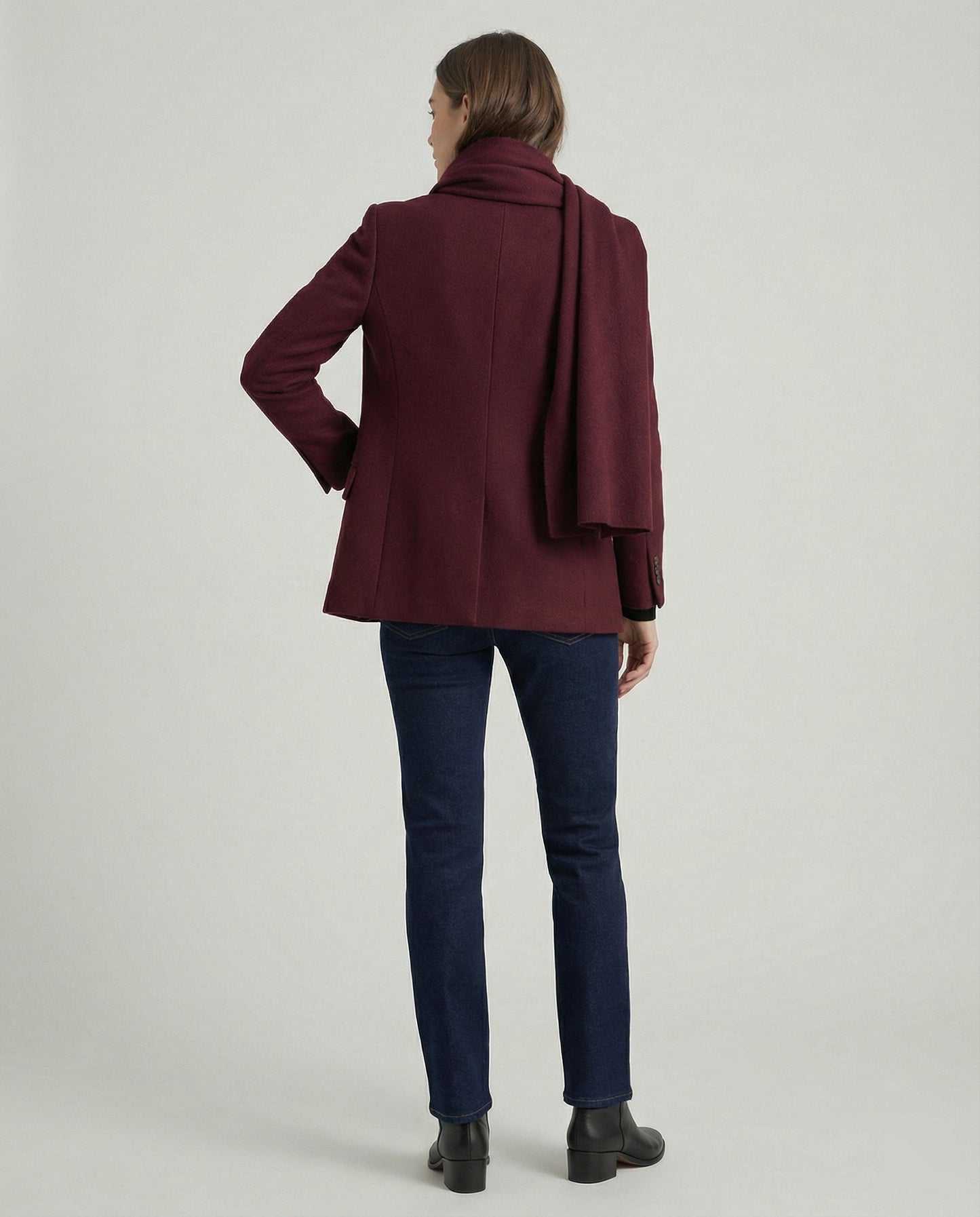 Damen Blazer Jacke Elegante Mit Schal - BerlinGlamour