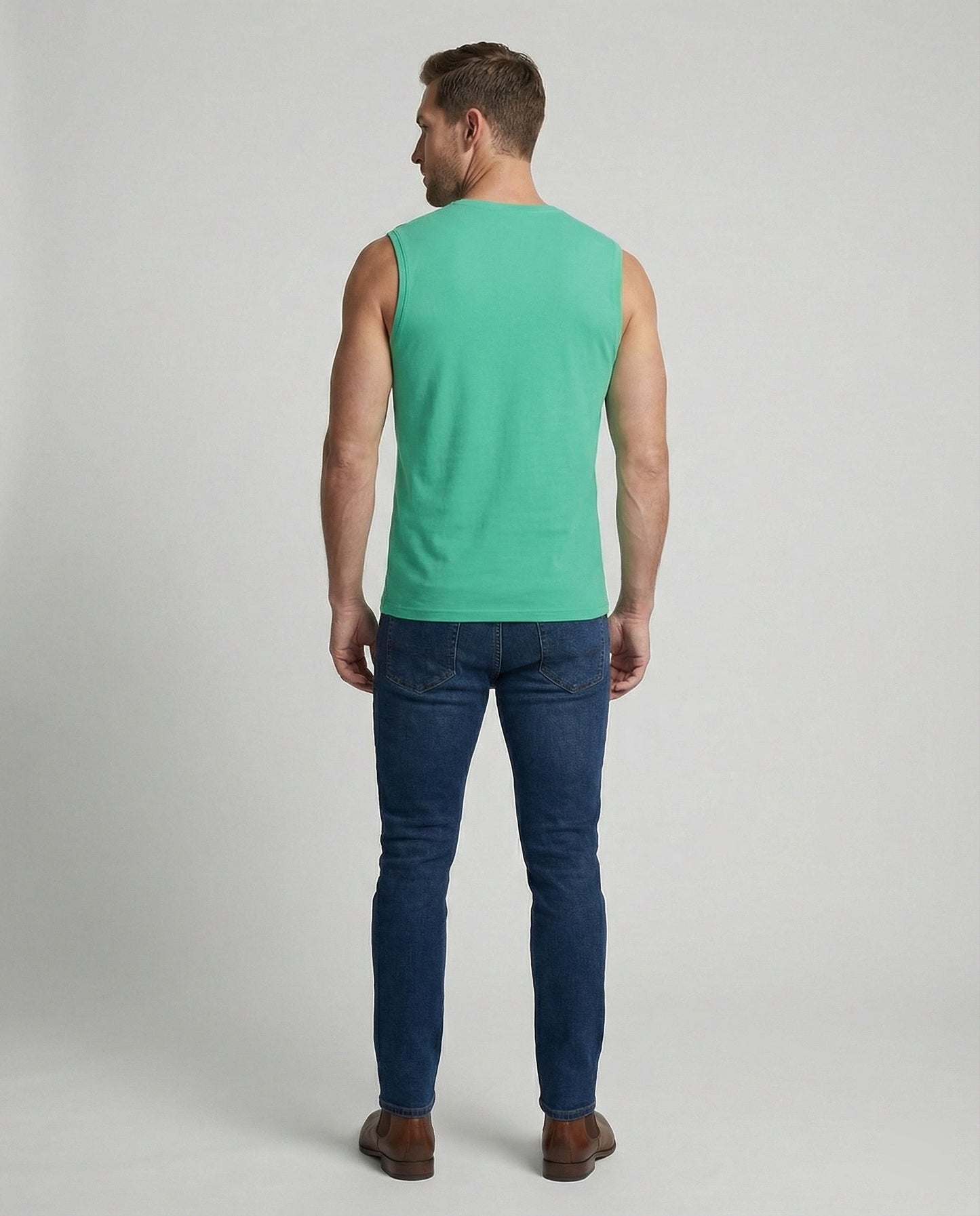 Herren Tanktop Ärmellos Stretch V-Ausschnitt Sportlich