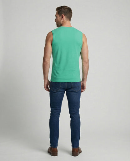 Herren Tanktop Ärmellos Stretch V-Ausschnitt Sportlich