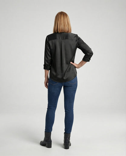 Damen Bluse Top Elegant Kurzarm