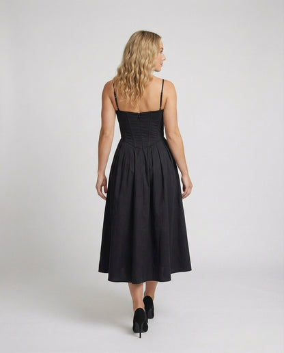Elegantes Damen Langkleid Tailliert Schwingrock Abendkleid