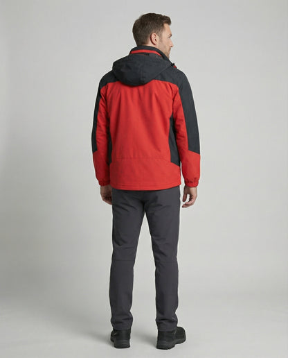 Wasserdichte Outdoor-Jacke mit Kapuze und Verstärkung