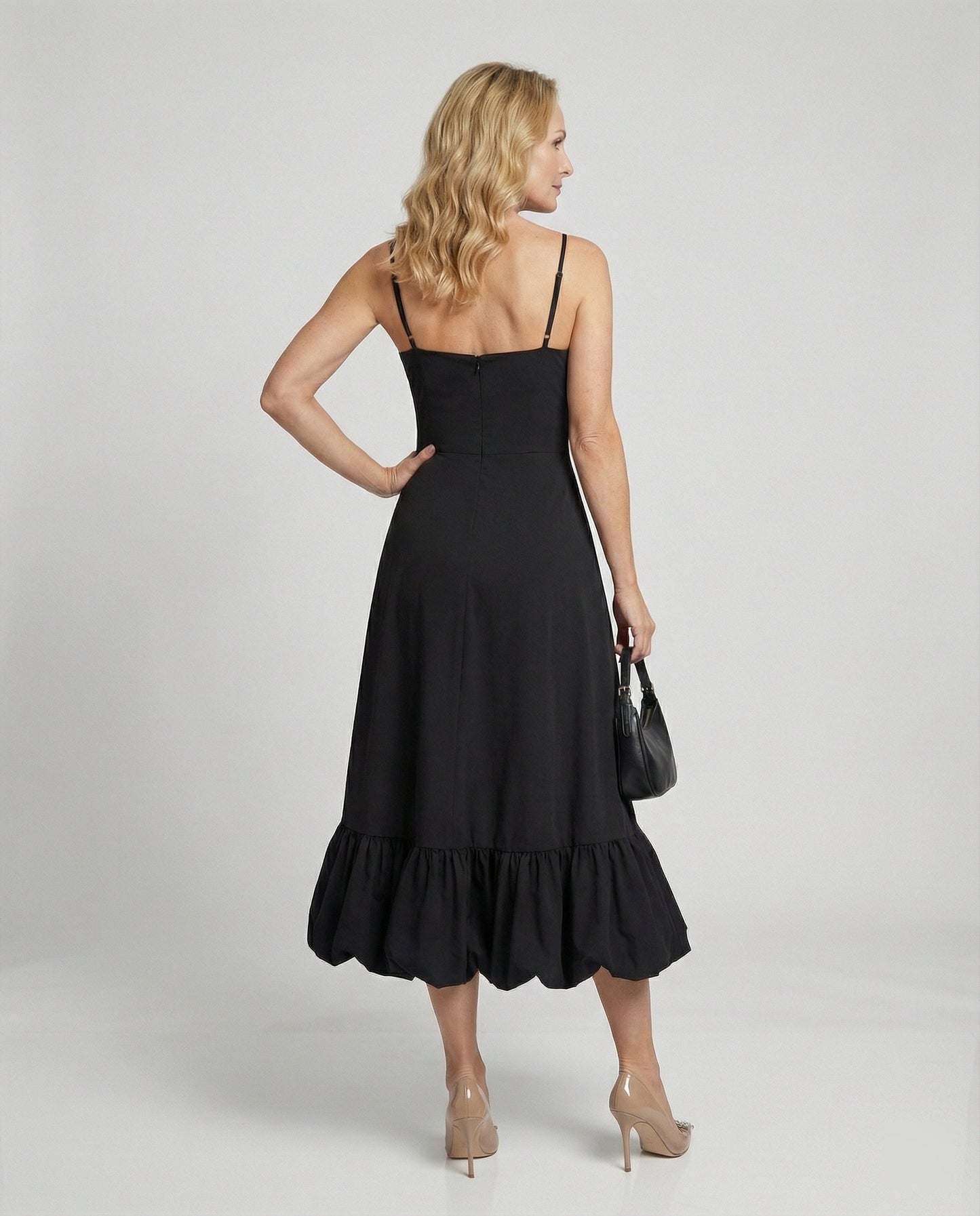 Damen Maxikleid mit dünnen Trägern Sommer