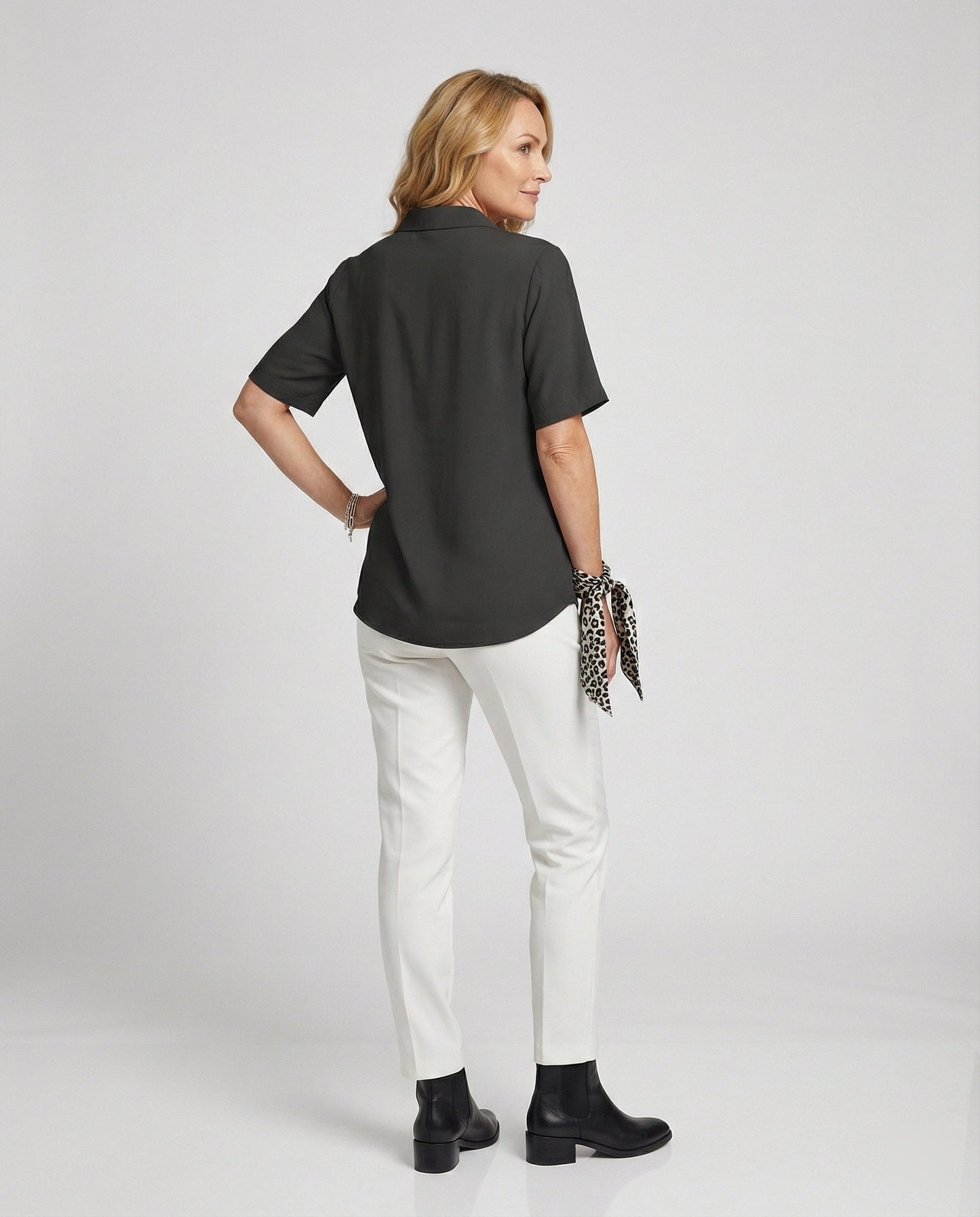 Damen Bluse Top V-Ausschnitt Elegant