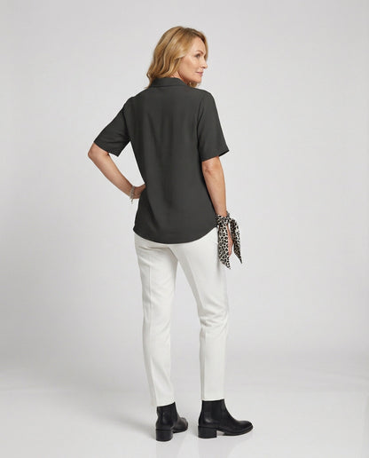 Damen Bluse Top V-Ausschnitt Elegant